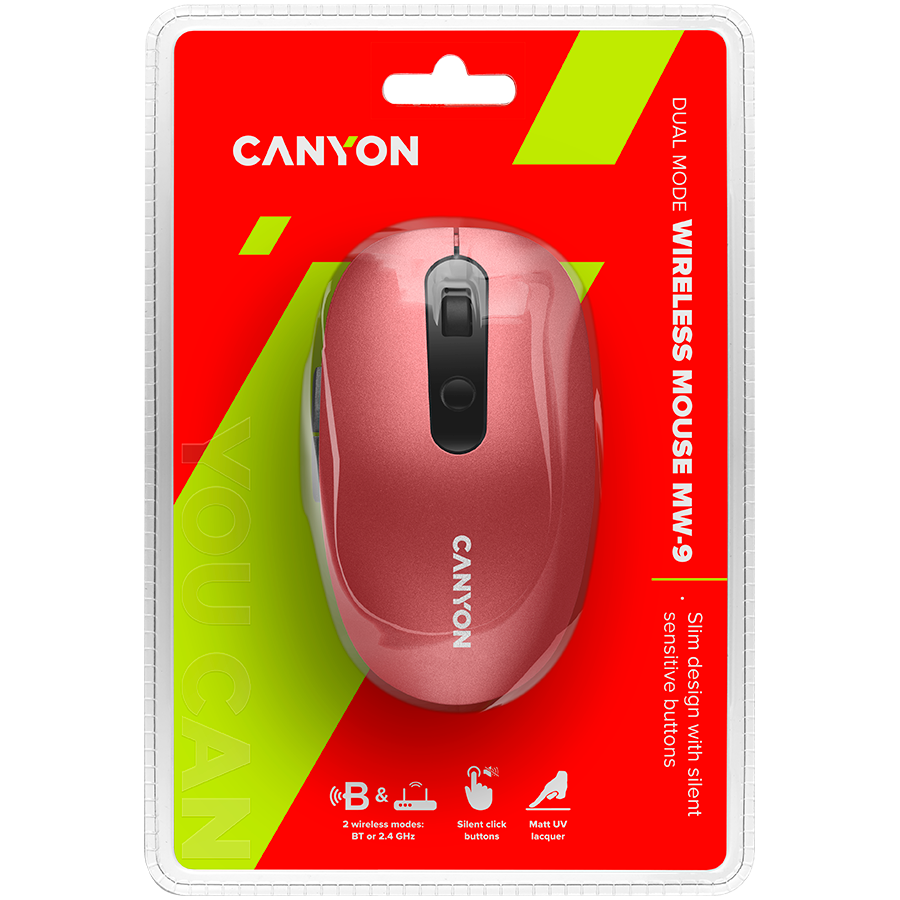 CANYON mouse MW-9 Dual-mode Wireless Red - Image 5