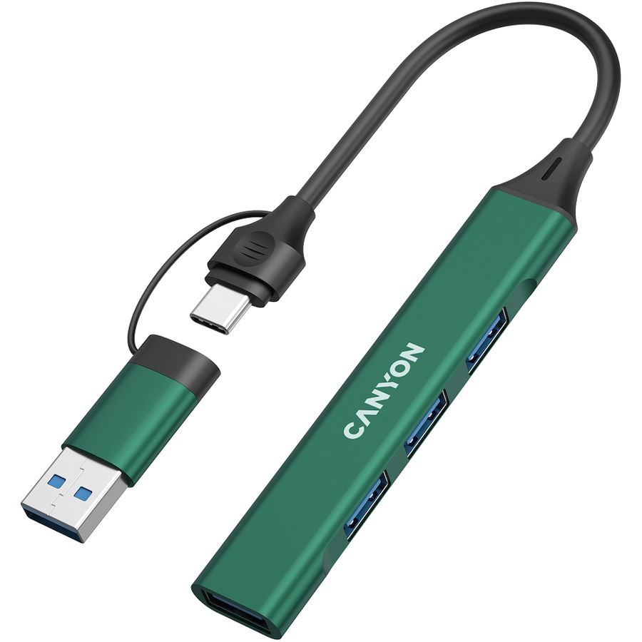 CANYON hub DS-02 4in1 USB-A/C Green - Image 2