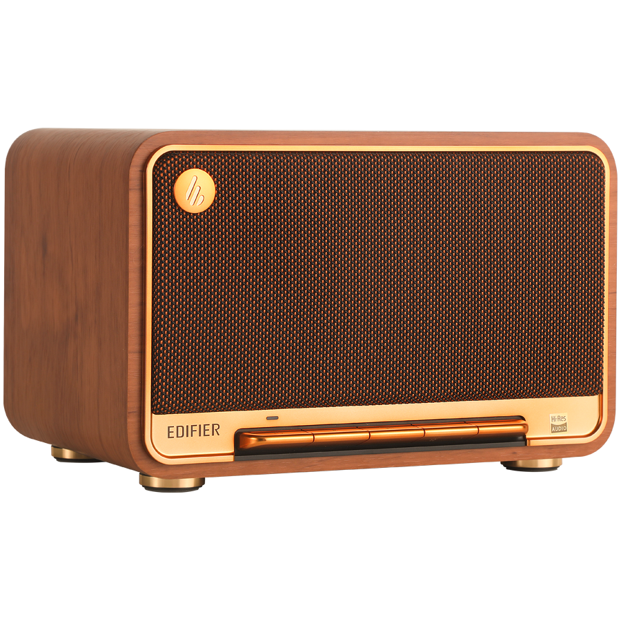 Edifier D32 2.1 Speaker, BT V5.3, Wi-Fi, AUX, USB-C, 1x 4-inch Midrange Driver, 2x 1-inch Tweeters, 60W (RMS), Brown - Image 3