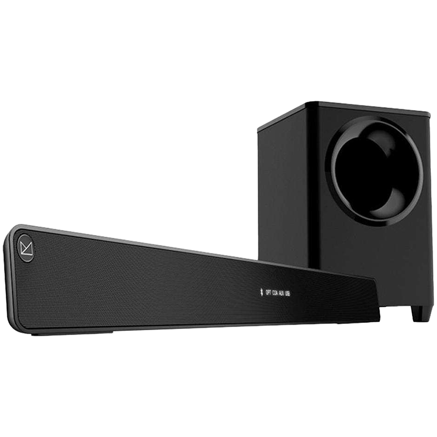 F&D HT-388D 2.1 Wireless Soundbar with Subwoofer, 120W RMS (20Wx2+80W), Full-range speaker: 52x92mm + 8'' Subwoofer, BT 5.3/Optical/AUX/HDMI/USB/LED Display/Remote Control/Wooden/Black, EANs soundbar: 6924053407224, subwoofer: 6924053407231