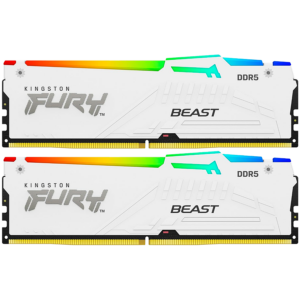 Kingston 32GB 6000MT/s DDR5 CL36 DIMM (Kit of 2) FURY Beast White RGB EXPO