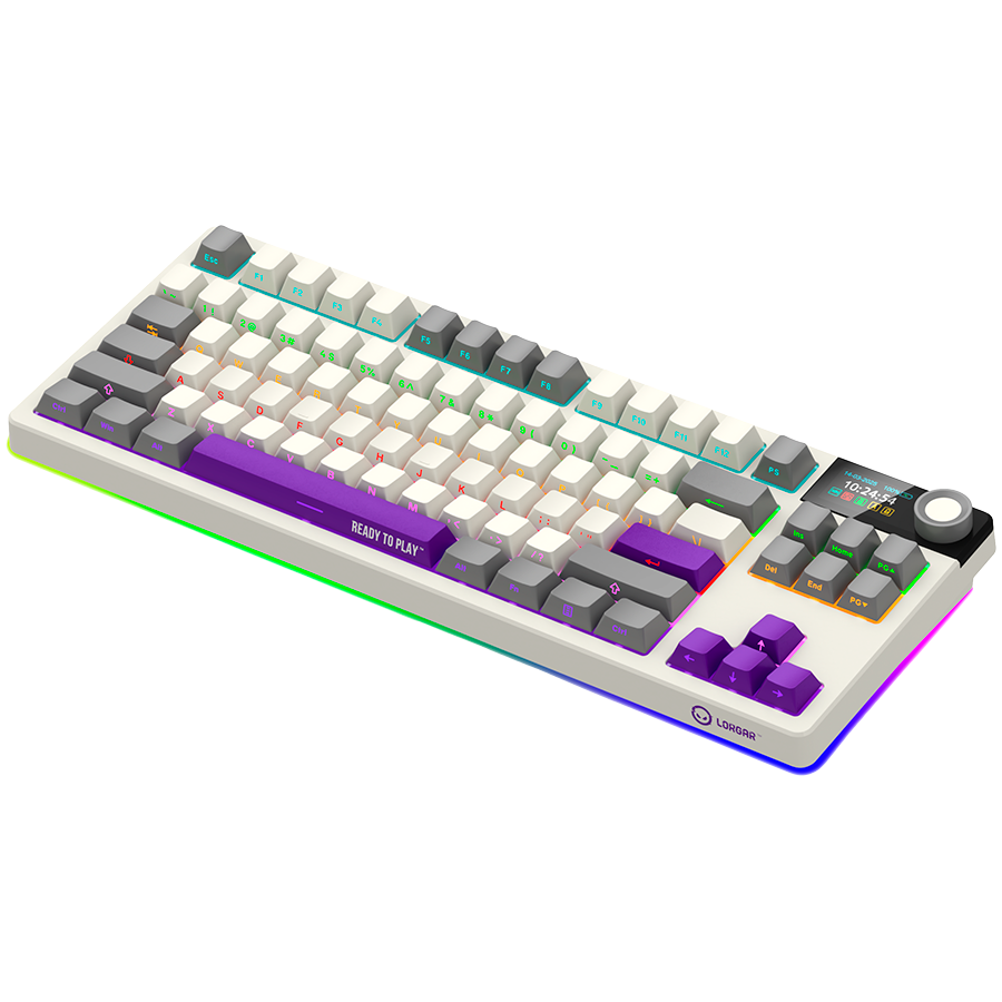 LORGAR KBP70TKLW, Wireless TKL Mechanical Gaming Keyboard Pro, Beige, EN layout - Image 2
