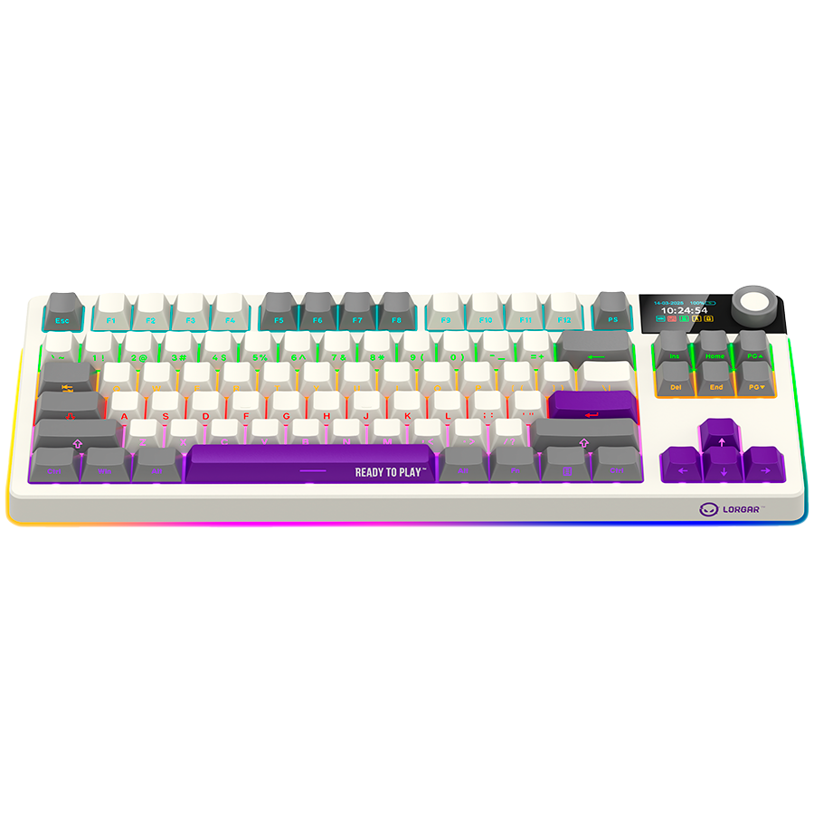 LORGAR KBP70TKLW, Wireless TKL Mechanical Gaming Keyboard Pro, Beige, EN layout - Image 3