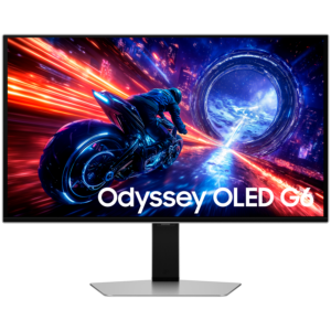 Monitor OLED Samsung Odyssey G6 LS27FG602SUXEN 27", 2560x1440, QHD, 500Hz, OLED, HDR True Black 500, 16:9, 1m:1, 300 cd/m2, 0.03ms, 178/178, DCI-P3, DP 1.4, 2xHDMI 2.1, 2xUSB-A, 1xUSB-B, Flicker-free, Tilt, Swivel, Pivot, Height Adj (120mm), 2Y