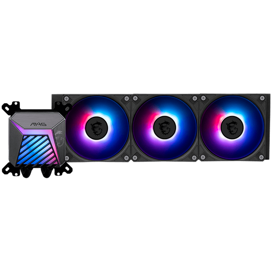 MSI MAG CORELIQUID A15 360, 3x120mm Pre-installed ARGB Daisy Chain Fans, Adjustable Offset Kit, Replacable Top Cover, Copper Base Intel LGA 1700/1851, AMD AM5/AM4, 3Y Warranty - Image 2