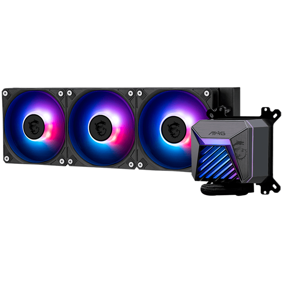 MSI MAG CORELIQUID A15 360, 3x120mm Pre-installed ARGB Daisy Chain Fans, Adjustable Offset Kit, Replacable Top Cover, Copper Base Intel LGA 1700/1851, AMD AM5/AM4, 3Y Warranty - Image 3