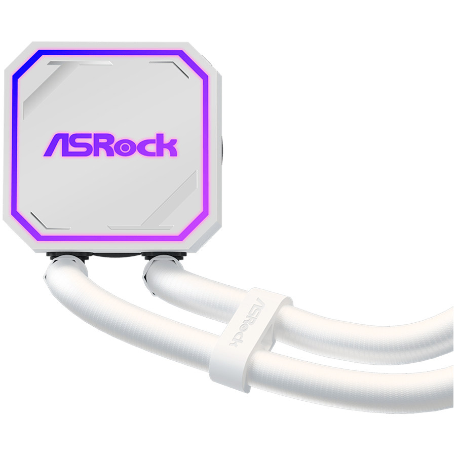 Asrock Pro White 360 ARGB, AiO liquid cooler, 360 mm radiator, AM5, AM4, LGA1851, LGA1700, 90-APRA36-WAAGA6, White, 6Y - Image 4