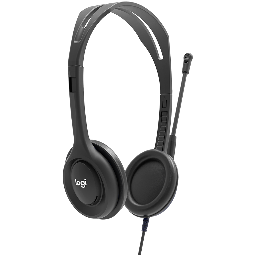 LOGITECH H111 Corded Stereo Headset - BLACK - 3.5 MM - Image 2