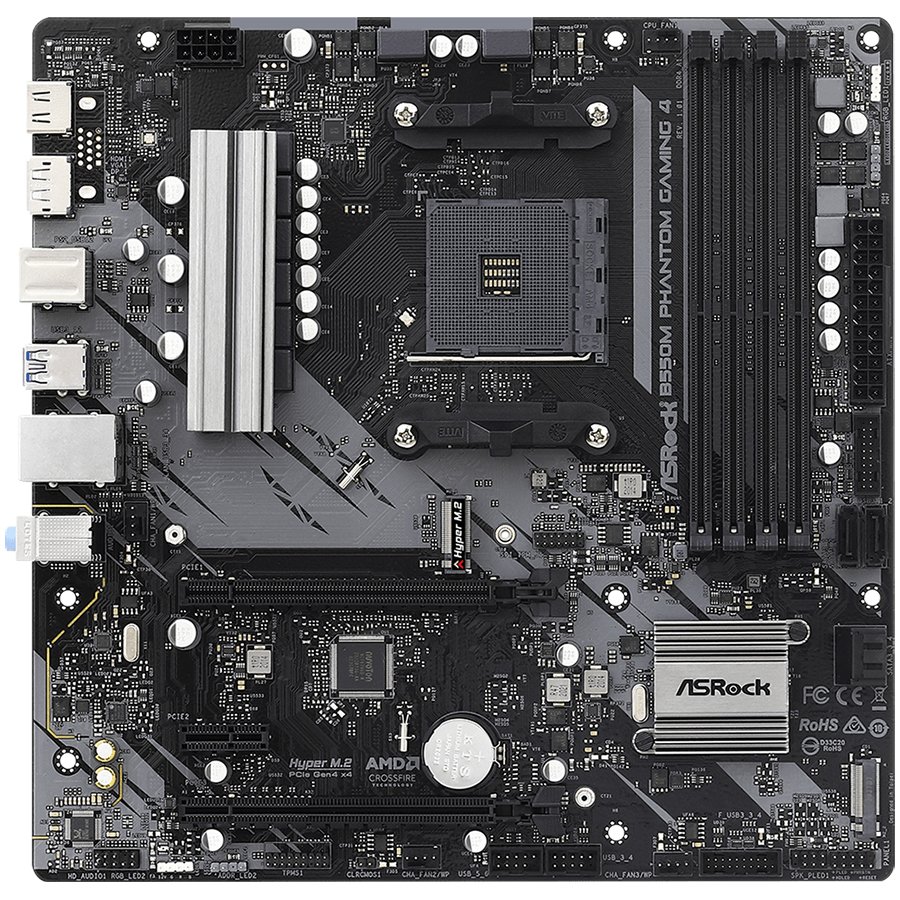 ASROCK B550M Phantom Gaming 4 mATX AM4 DDR4 - Image 2