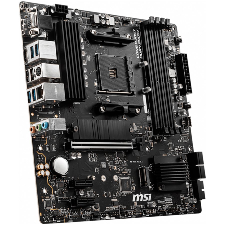 MSI B550M PRO-VDH,m-ATX,Socket AM4,AMD B550 Chipset,4 DIMMs,Dual Channel DDR4 up to 4400+(OC)MHz,1x PCIe 4.0/3.0 x16 slot,2x M.2 slots,4x USB 3.2 Gen 1,2x USB 2.0,1x HDMI,1x DP,1x VGA,1G LAN,7.1 Audio,3y warranty - Image 2