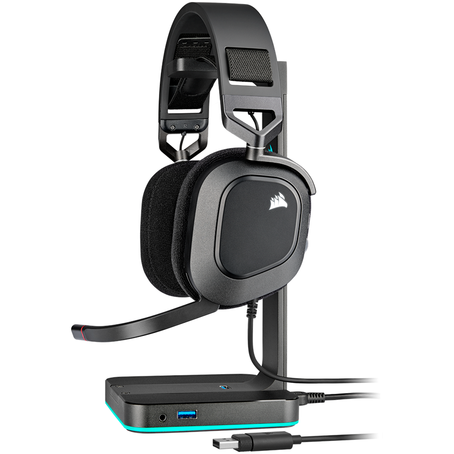 CORSAIR HS80 RGB USB Headset, Carbon - EU - Image 4