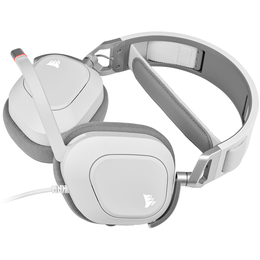 CORSAIR HS80 RGB USB Headset, White - EU - Image 3