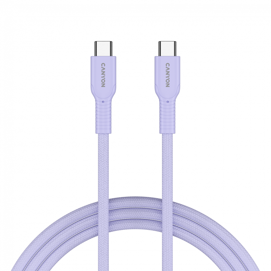 CANYON cable OnWire 60CL C-C 60W COLOR Braided 1m Purple - Image 4