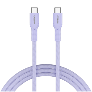 CANYON cable OnWire 60CL C-C 60W COLOR Braided 1m Purple