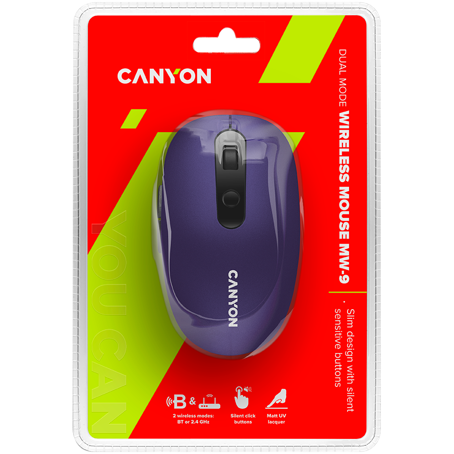 CANYON mouse MW-9 Dual-mode Wireless Violet - Image 5