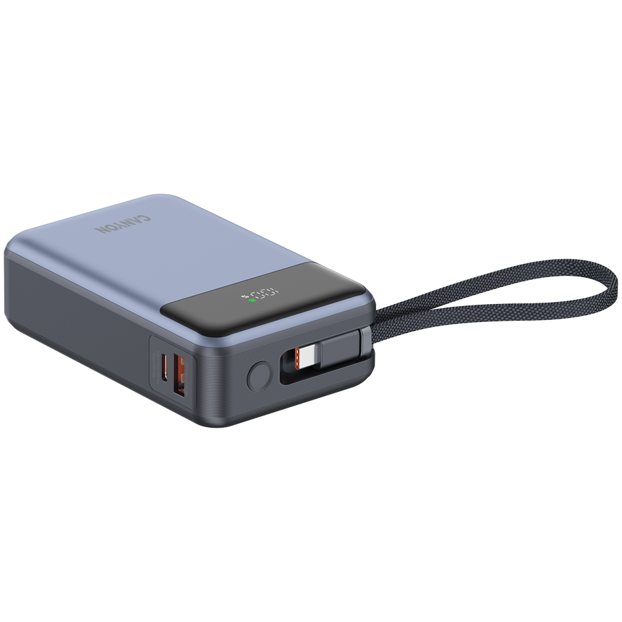 CANYON power bank OnPower 600 built-in cable 20000 mAh PD65W Dark Grey - Image 4