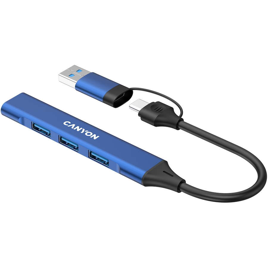 CANYON hub DS-02 4in1 USB-A/C Blue - Image 5