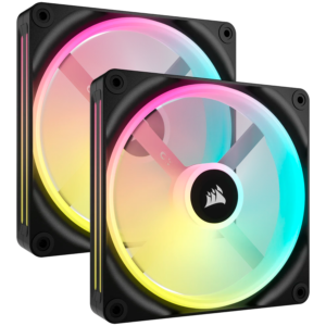 CORSAIR iCUE LINK QX140 RGB, 140mm Magnetic Dome RGB Fan, Dual Fan Kit