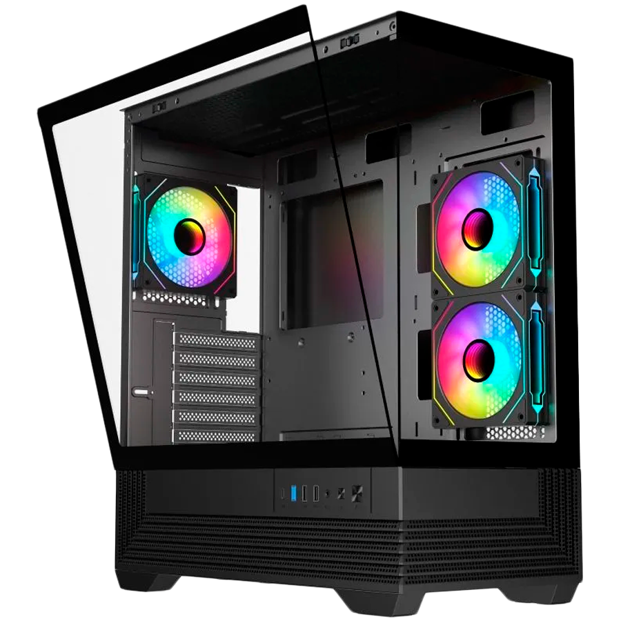 Chassis V-GAMING DARK REAPER VG-DR3F USB3.0 USB2.0 Type C without PSU Black - Image 3