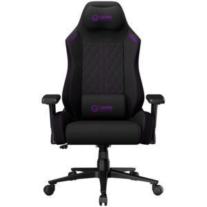 LORGAR CHA41, Ergonomic Gaming Chair Advanced, premium anti-stain fabric, Black/purple