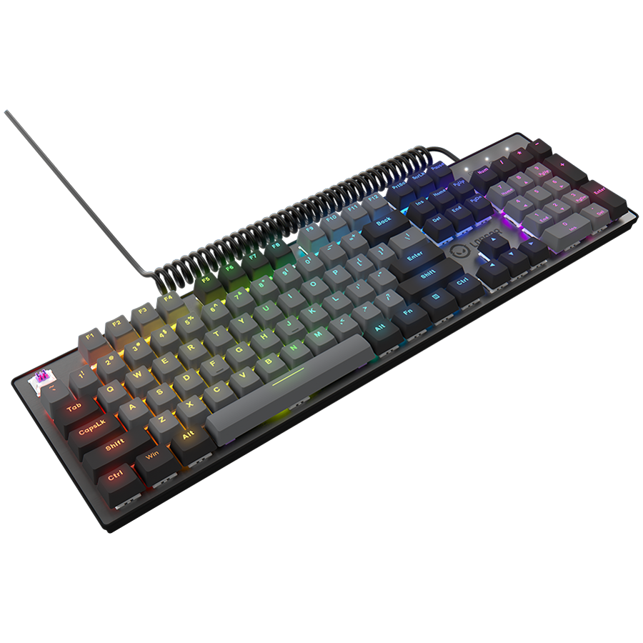 LORGAR Azar 514, Wired mechanical gaming keyboard, RGB backlight, 1680000 colour variations, 18 modes, keys number: 104, 50M clicks, linear dream switches, spring cable up to 3.4m, ABS plastic+metal, magnetic cover, 450*136*39mm, 1.17kg, black, EN layout - Image 4