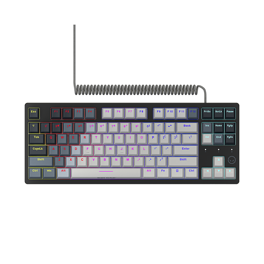 LORGAR Azar 514TKL, Wired RGB mechanical gaming keyboard, white, EN layout - Image 2