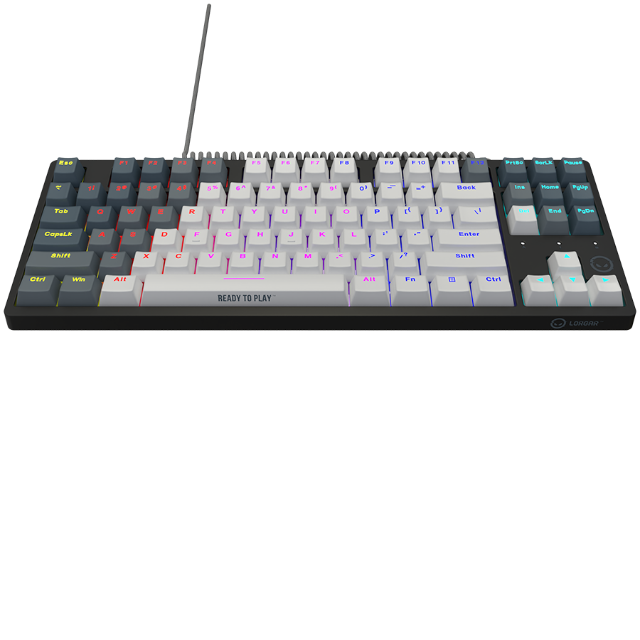 LORGAR Azar 514TKL, Wired RGB mechanical gaming keyboard, white, EN layout - Image 4