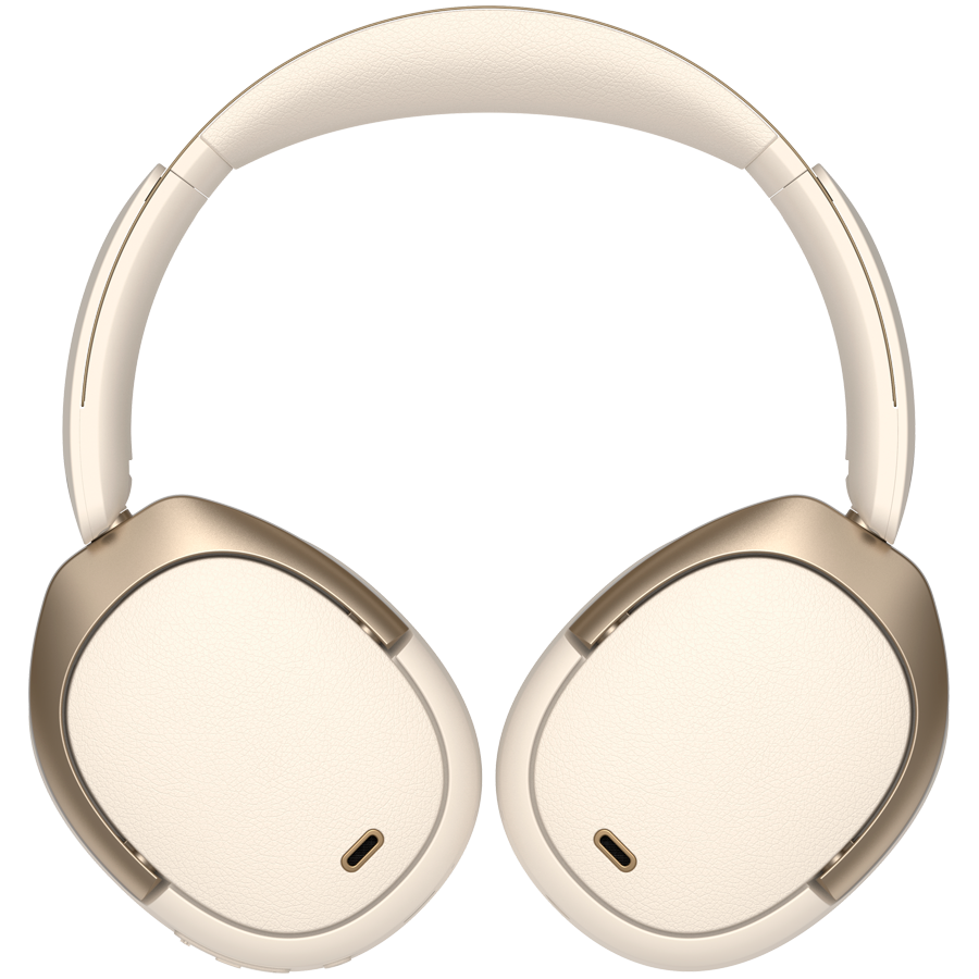 Edifier WH950NB Wireless Over-Ear Headphones, 40mm Dynamic Titanium-Coated Drivers, BT V5.4, ANC, Hi-Res Audio Certification, Up To 80H Battery, USB-C, Ivory - Image 3