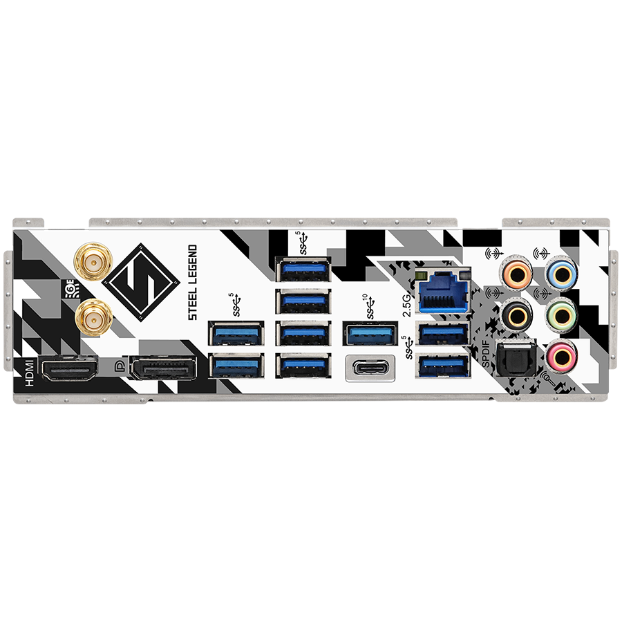 ASROCK MB Desktop Z790 Steel Legend (S1700, 4x DDR5, 1x PCIe 5.0 x16, 1x PCIe 4.0 x16, 1x PCIe 3.0 x1, 4x Hyper M.2, 1x Blazing M.2, 8x SATA3, 2x USB-C, 16x USB 3.2, 5x USB 2.0, 1x RJ-45 2.5GB Lan, 802.11ax Wi-Fi 6E Module, 1x HDMI, 1x DP, ATX - Image 3