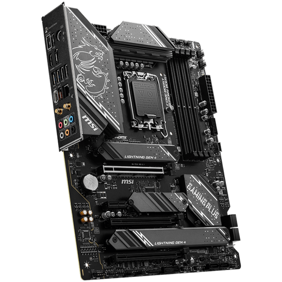 MSI Z790 GAMING PLUS WIFI , LGA 1700, 4xDDR5, Dual Channel DDR5 up to 7200+(OC)MHz, 3x PCIe x16 slot, 4x M.2 slots, 1x USB 3.2 Gen 2x2 (Type-C), 3x USB 3.2, 4x USB 2.0, 1x HDMI, 1x DP, 4x EZ Debug LED, 2.5G LAN, 7.1 Audio, ATX, 3Y - Image 2