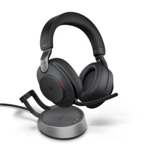 Jabra Evolve2 85 UC Stereo слушалки  + стойка, Link380 USB-C, черни