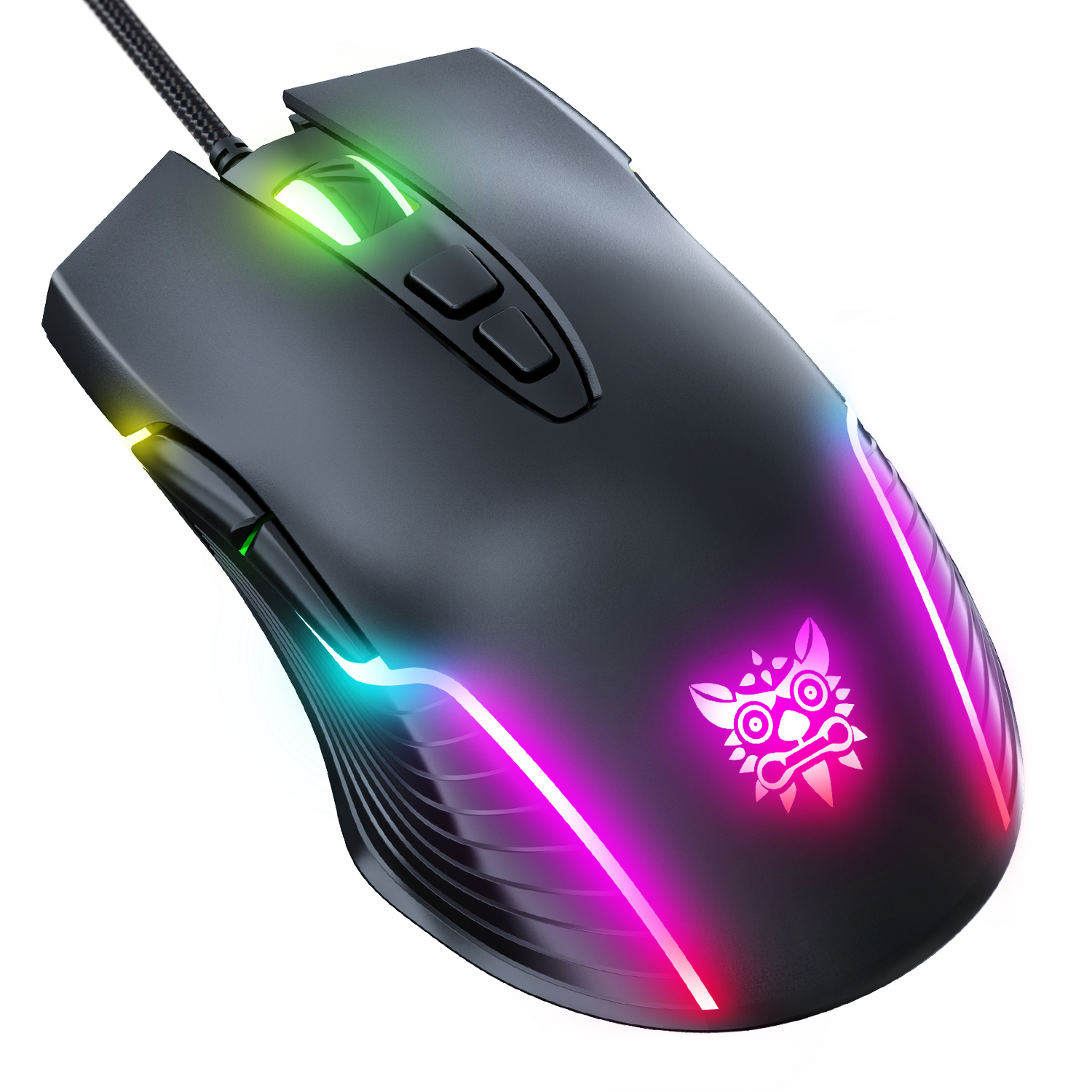 Геймърска мишка Onikuma CW905, Оптична, 7D, RGB, Черен - 767 - Image 2