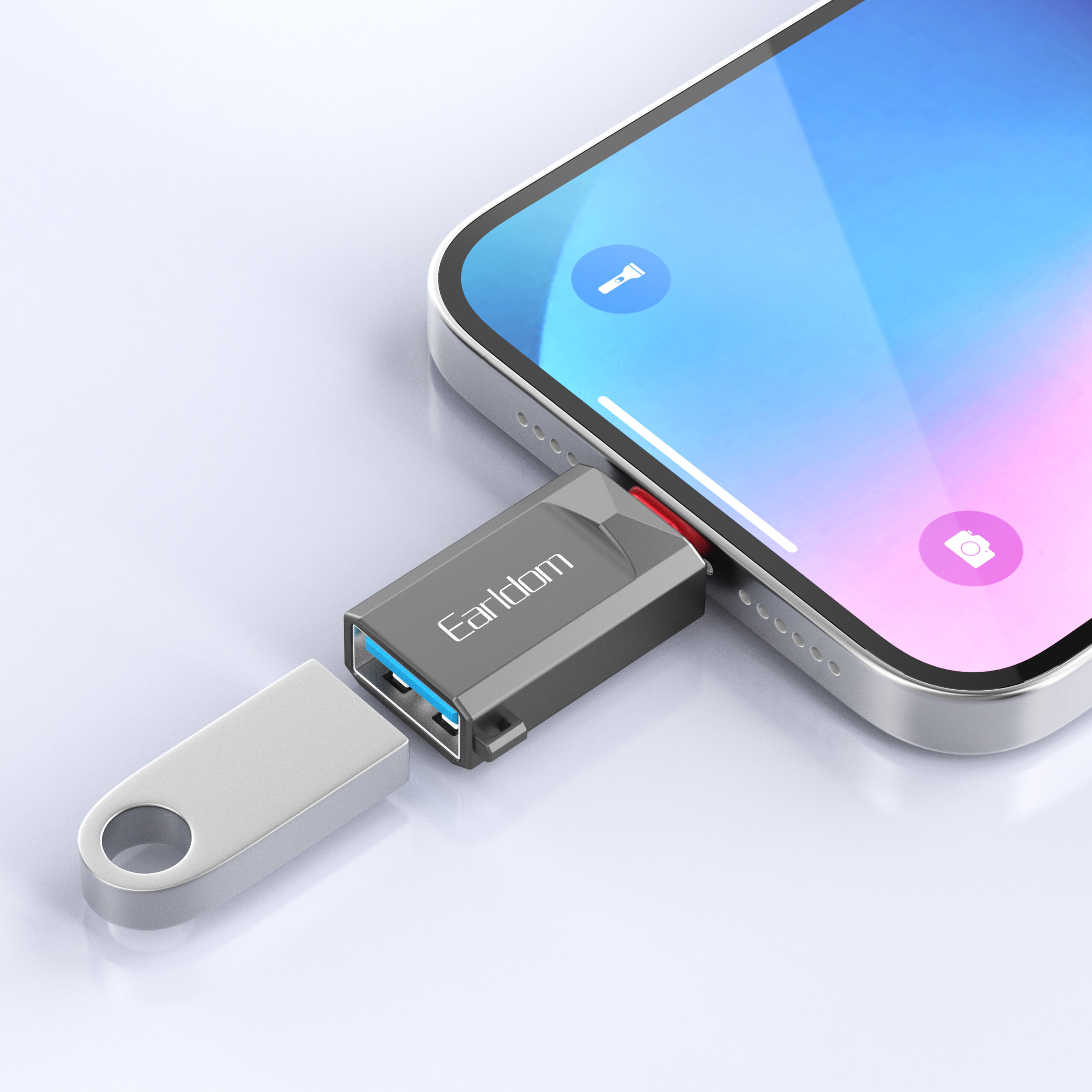 Преходник Earldom ET-OT87L, USB3.0 към Lightning, OTG, Черен - 40361 - Image 4
