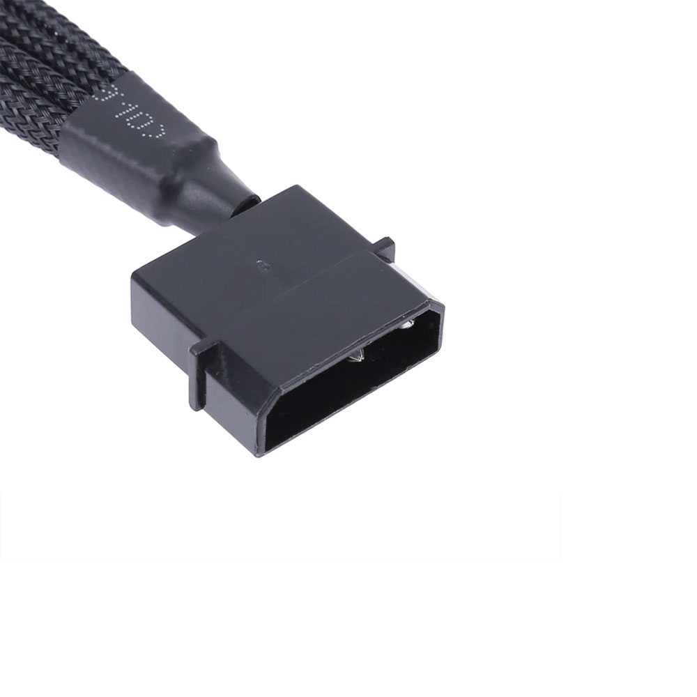 Кабел , Y-Сплитер, За вентилатори, MOLEX към 4x4PIN, 0.3m, Черен - 18322 - Image 3