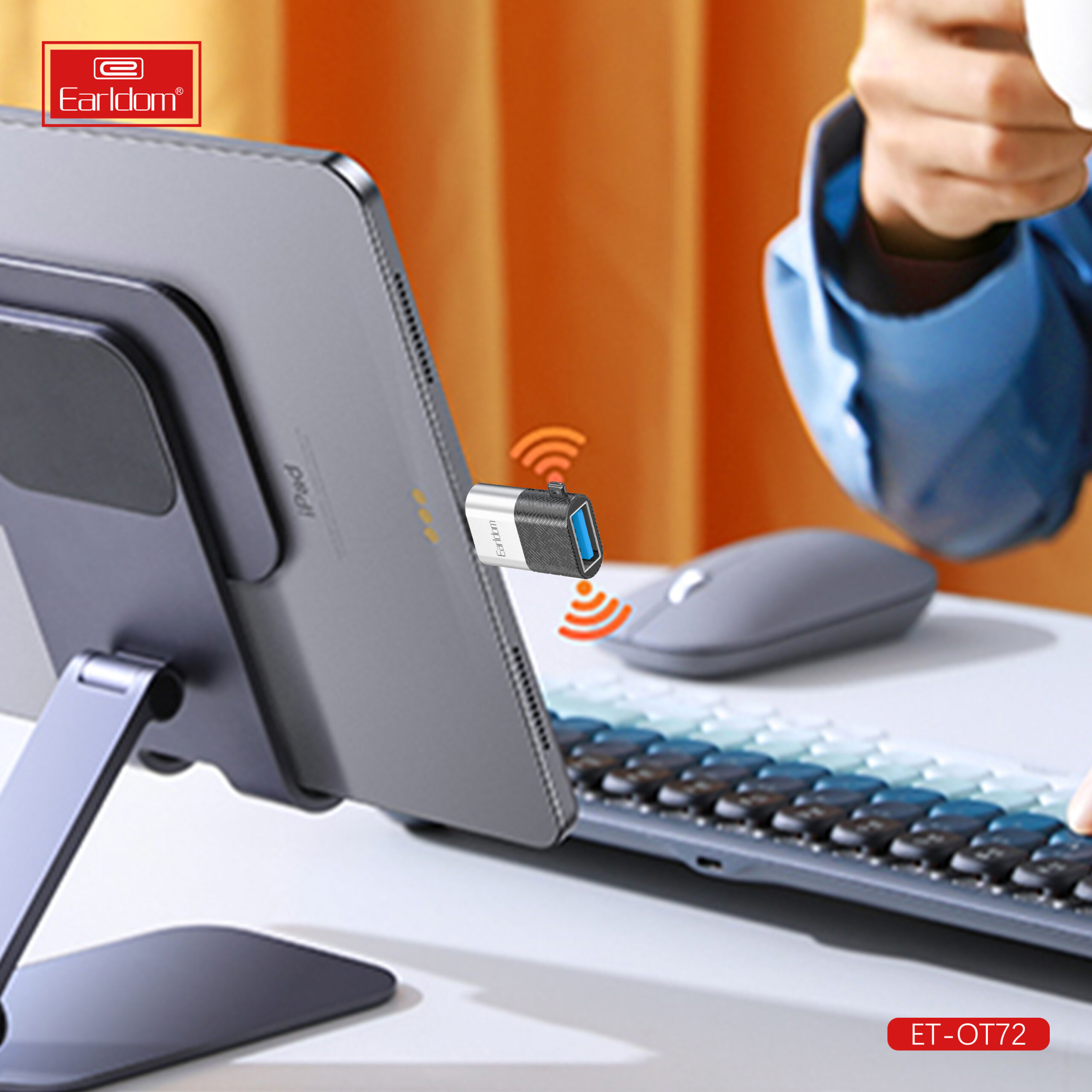 Преходник Earldom ET-OT72, USB (F) към Type-C, OTG, Черен - 40366 - Image 3