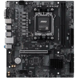 MSI PRO B850M-E EVO, mATX, Socket AM5, 2x DDR5 Dual Channel up to 8200(OC)MHz, 1x PCIe x16 slot, 1x M.2 slot, 4x USB 5Gbps, 2x USB 2.0, HDMI, VGA, 7.1 HD Audio, 2.5G LAN, 3Y