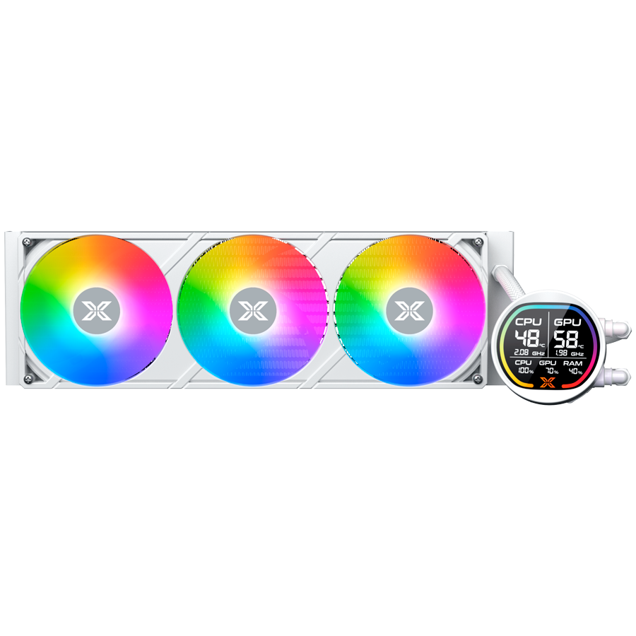 Xigmatek LK Pro 360 Digital Arctic (WH AIO,Digital LCD Pump & 360mm PWM Fan,Mini ARGB Controller,Intel & AMD & 20xx) - Image 2