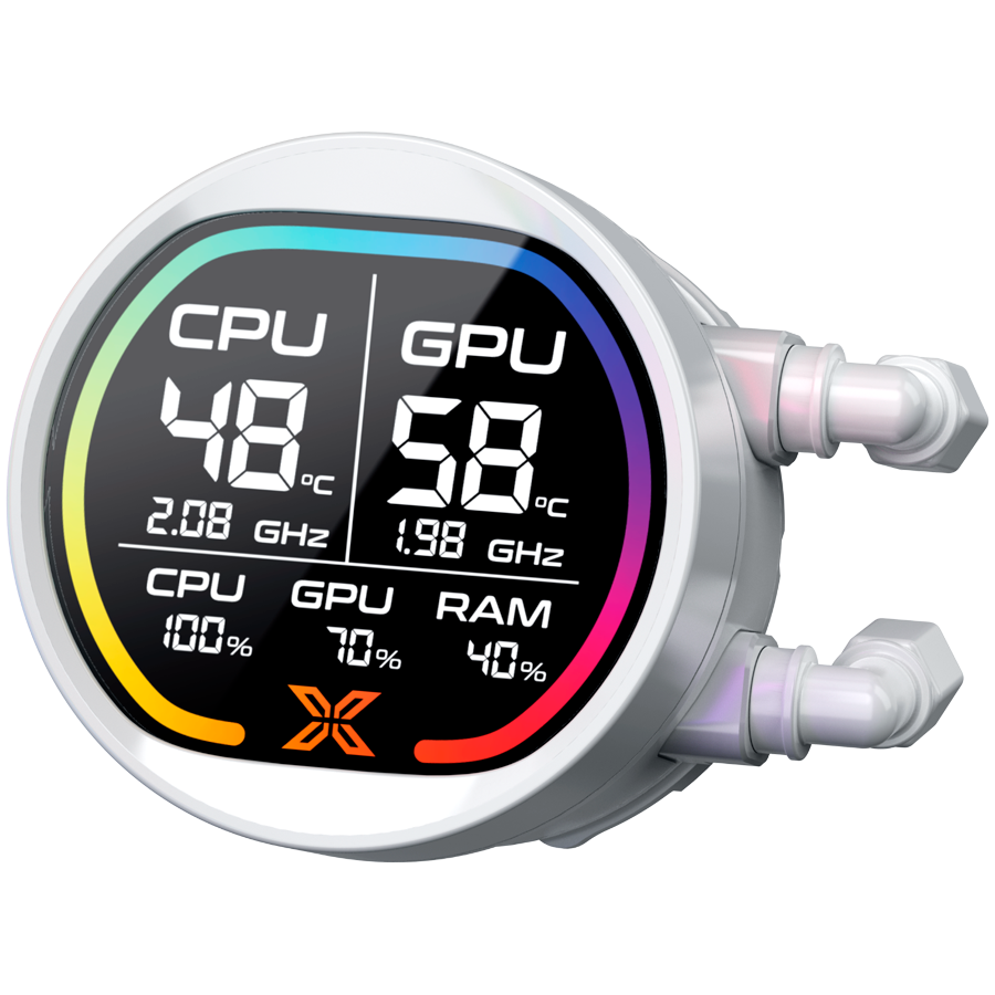 Xigmatek LK Pro 360 Digital Arctic (WH AIO,Digital LCD Pump & 360mm PWM Fan,Mini ARGB Controller,Intel & AMD & 20xx) - Image 4