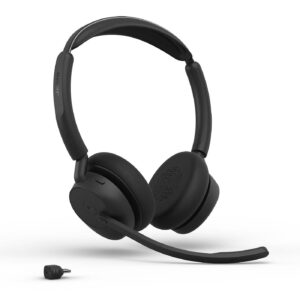 Jabra Evolve3 45 Stereo безжични стерео слушалки с ANC, LINK 390c, MS, черни