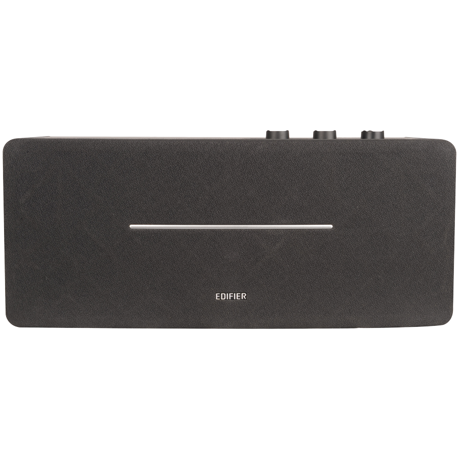 Edifier D12 2.0 Bluetooth Speaker, BT V5.0, RCA, AUX, 2x 4-inch Midrange Drivers, 2x 19mm Tweeters, Remote Control and Top-Mounted Controls, Black - Image 2