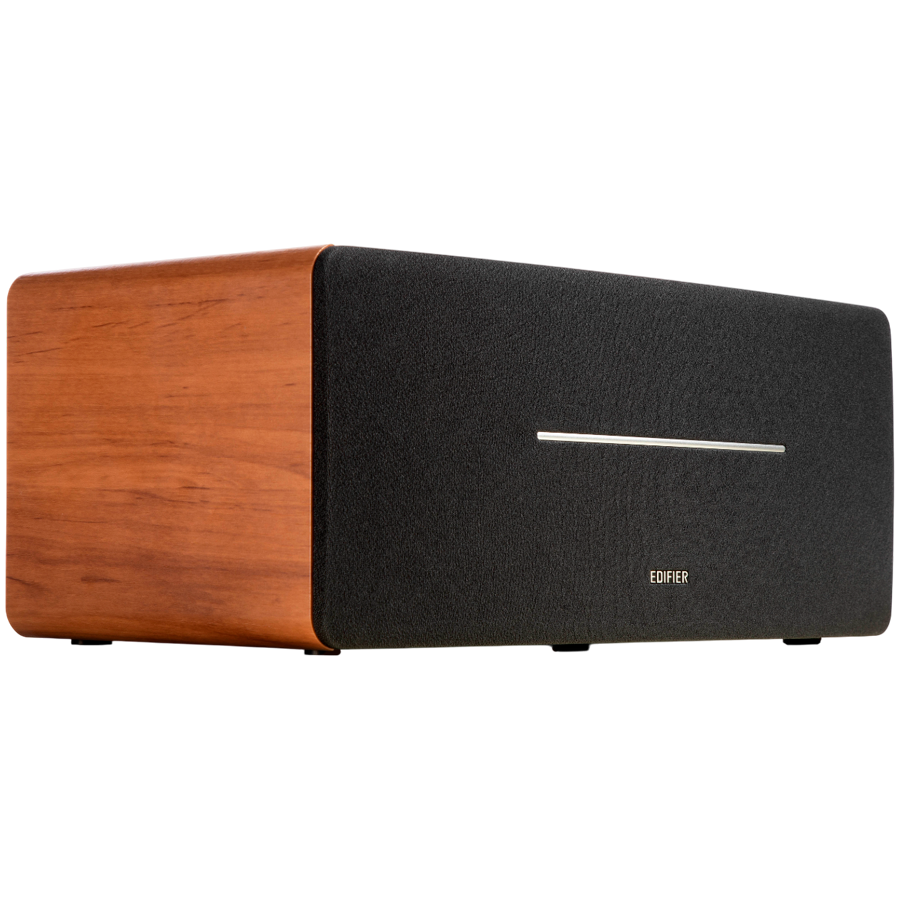 Edifier D12 2.0 Bluetooth Speaker, BT V5.0, RCA, AUX, 2x 4-inch Midrange Drivers, 2x 19mm Tweeters, Remote Control and Top-Mounted Controls, Brown