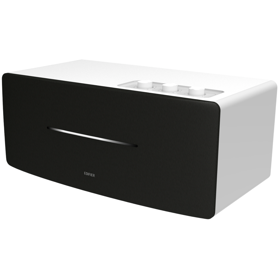 Edifier D12 2.0 Bluetooth Speaker, BT V5.0, RCA, AUX, 2x 4-inch Midrange Drivers, 2x 19mm Tweeters, Remote Control and Top-Mounted Controls, White - Image 2