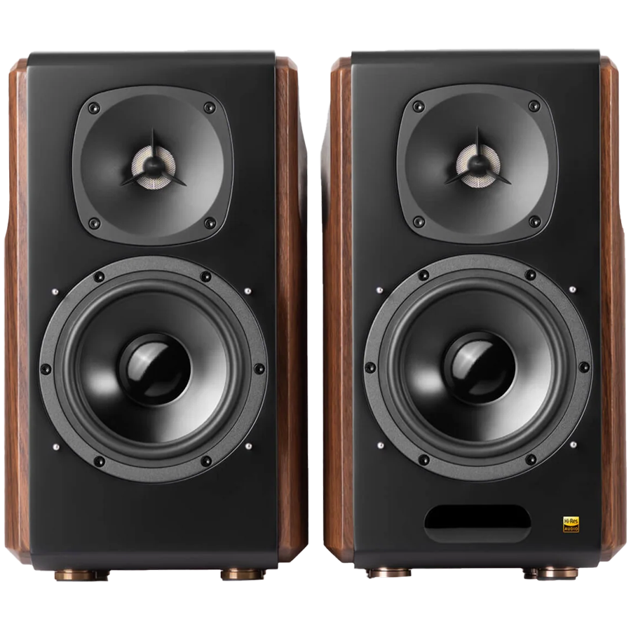 Edifier S2000MKIII Active Bookshelf Speakers, Bluetooth V5.0, Optical, Coaxial, Dual RCA Inputs, Planar diaphragm tweeters and aluminum diaphragm drivers, 130W (RMS), 4 EQ Presets, Control Knobs and Remote Control, Brown - Image 2