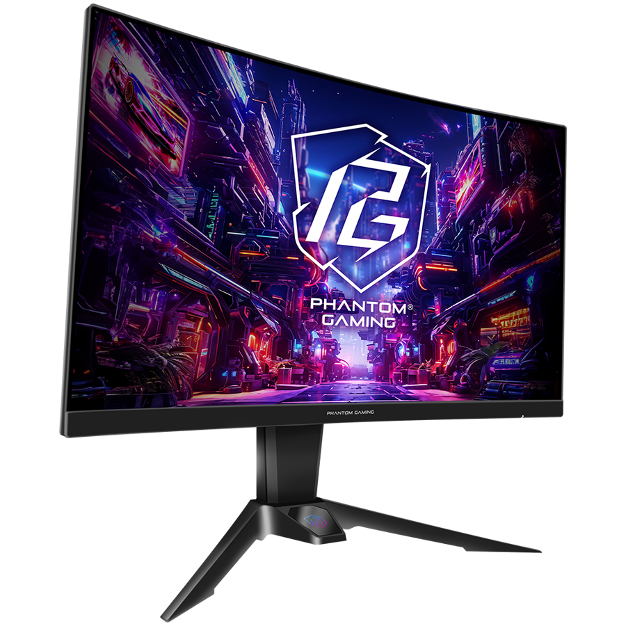 Asrock Curved Gaming Monitor, 27" QHD(2560x1440) VA, Anti-Glare, 180 Hz, 132% sRGB, 5000:1, 16:9, 300 cd/m^2, 178º/178º, 1ms (MPRT), FreeSync, Flicker-free, Tilt, Swivel, Hight adj, VESA, 2x 2W Speaker, 2x HDMI, 1x DP, 1x Audio, Wi-Fi antenna, 3Y - Image 2