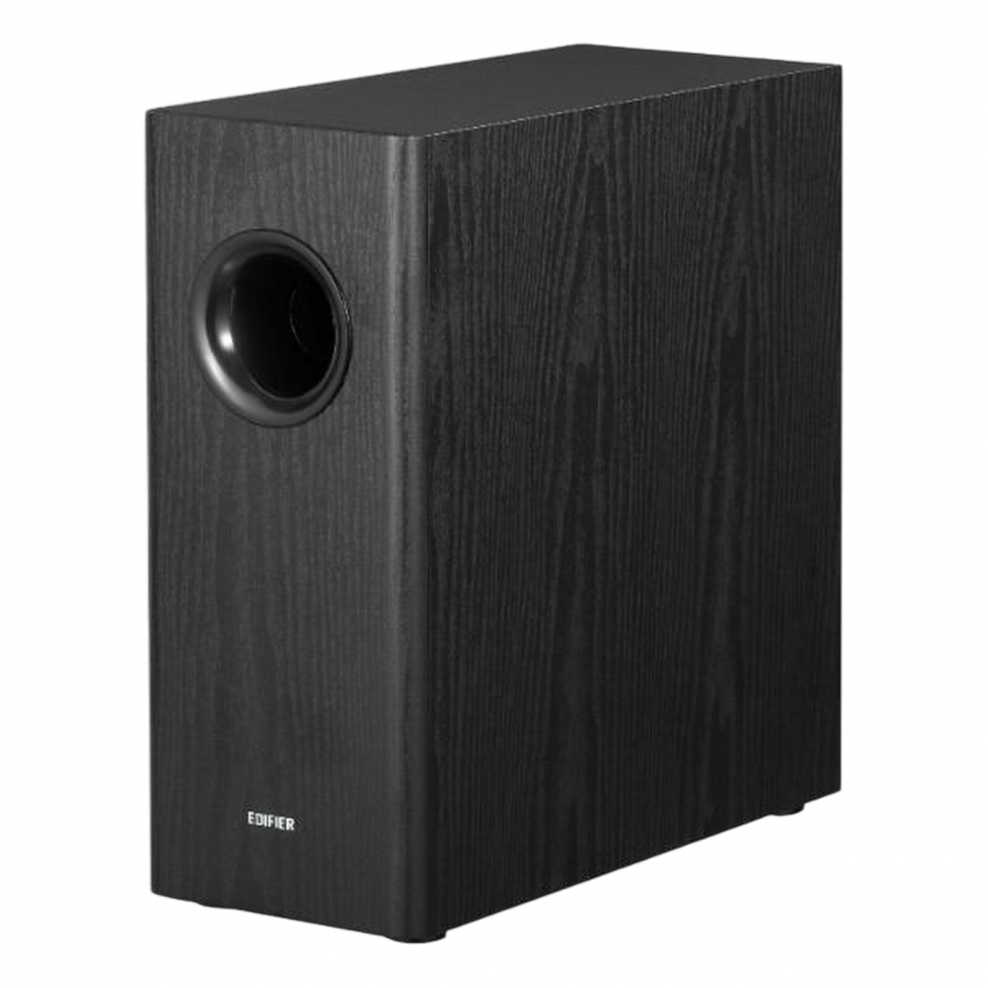 Edifier T5s Powered Subwoofer, 8-inch long-throw front-firing woofer, 70 W RMS, frequency response down to 35 Hz, RCA Signal-In , Signal-Out pass-through, low-pass filter & phase control, auto-standby feature, Black