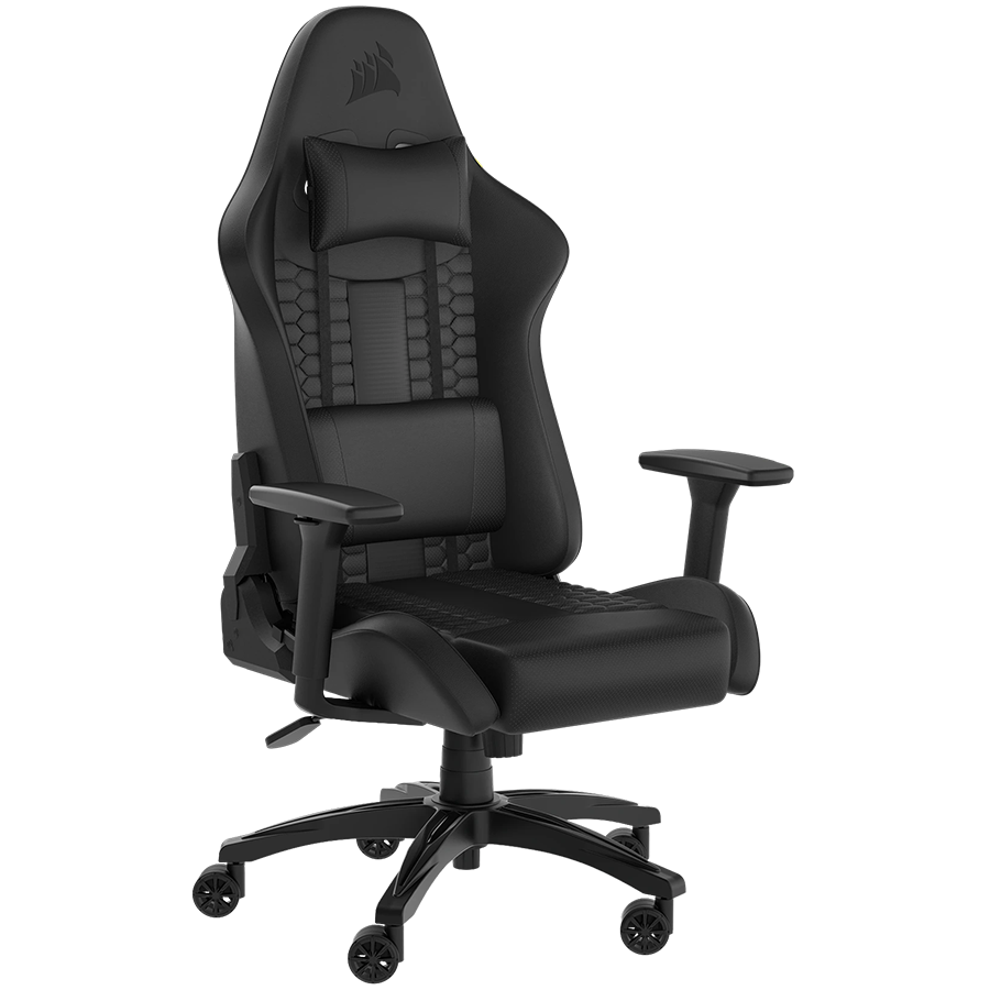CORSAIR TC100 RELAXED Gaming Chair, Leatherette - Black