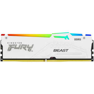Kingston 32GB 6000MT/s DDR5 CL30 DIMM (Kit of 2) FURY Beast White RGB EXPO