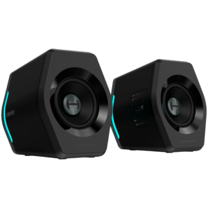 Edifier G2000 2.0 Audio System, BT V5.1, USB, AUX, 2.75-inch Drivers, RGB Lighting, 16W (RMS), Black